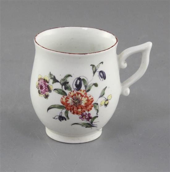 A Derby coffee cup, c.1758, h. 6.5cm